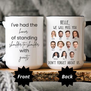 Custom Gift for Coworker, Photos Mug, Personalized Leaving Gift, New Job or Retirement Present Gift for Colleague, Boss, Mentor, Job Leaving