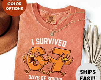 I Survived 67 Days of School Shirt, Funny 6 7 Meme Tee, Six Seven Teacher Shirt, End of School Year Teacher Gift, Classroom Graphic Tee