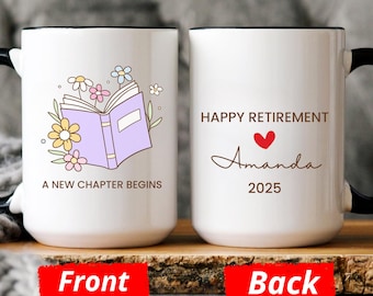 Taza de jubilación personalizada, taza de feliz jubilación personalizada, regalos personalizados para jubilados, compañeros de trabajo, jefes, maestras, tazas de café para jubilados.