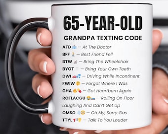 Funny 65th Birthday Mug Gift, Funny Gift for 65 Year Old, 65th Birthday Gift for Him, Christmas Gift for Grandparents, Grandpa Mug 2025