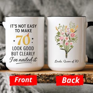 Funny 70th Birthday Mug Gift, Funny Gift for 70 Year Old, 70th Birthday Gift for Her, 70th Birthday Coffee Mug for Grandparents, Grandpa Mug
