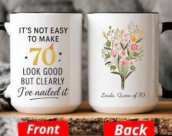 Funny 70th Birthday Mug Gift, Funny Gift for 70 Year Old, 70th Birthday Gift for Her, 70th Birthday Coffee Mug for Grandparents, Grandpa Mug