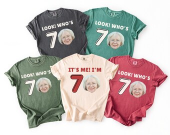 Camiseta personalizada para el 70 cumpleaños con foto: Camiseta personalizada para fiestas, Camiseta con foto de cumpleaños número 70, Conjunto grupal con nombre a juego, Los mejores recuerdos de cumpleaños