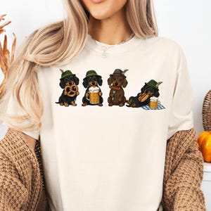 Oktoberfest Halloween Shirt: Dachshund Octoberfest Halloweener Tee, Ghost Wiener Dog Tshirt, Daschund  T-Shirt, Germany Beer Festival HS03