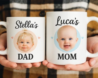 Custom Baby Face Mug, Personalized Baby Face Photo Coffee Mug, Custom Kids Photo Mothers Day Mug, Personalized Photo Mug For Dad