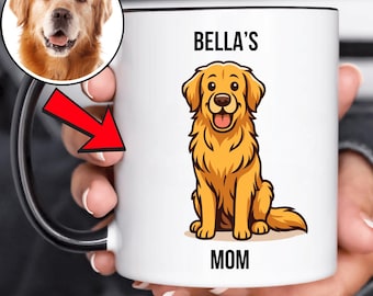 Gepersonaliseerde hond papa cadeau met foto huisdier, aangepaste hondenmok, aangepaste huisdier mok, hondenliefhebber koffiemok, hond gezicht mok, huisdier mok, hond moeder cadeaus idee
