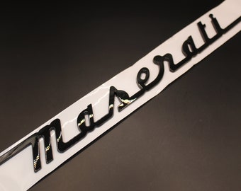 Gloss Black Rear Boot Badge For Maserati