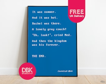 Chandler Bing Quote A4 Print l Chandler Short Story l Friends l A4 Gift