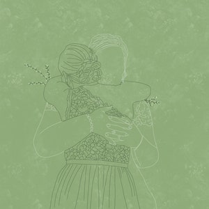 DIGITAL Download ONLY Picture/ Mural: Couples, friends, siblings/ Outline