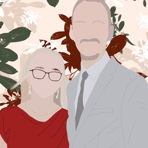 DIGITAL Download ONLY Picture/ Mural: Portrait hand drawn from photo download to print/ Faceless, no face detail