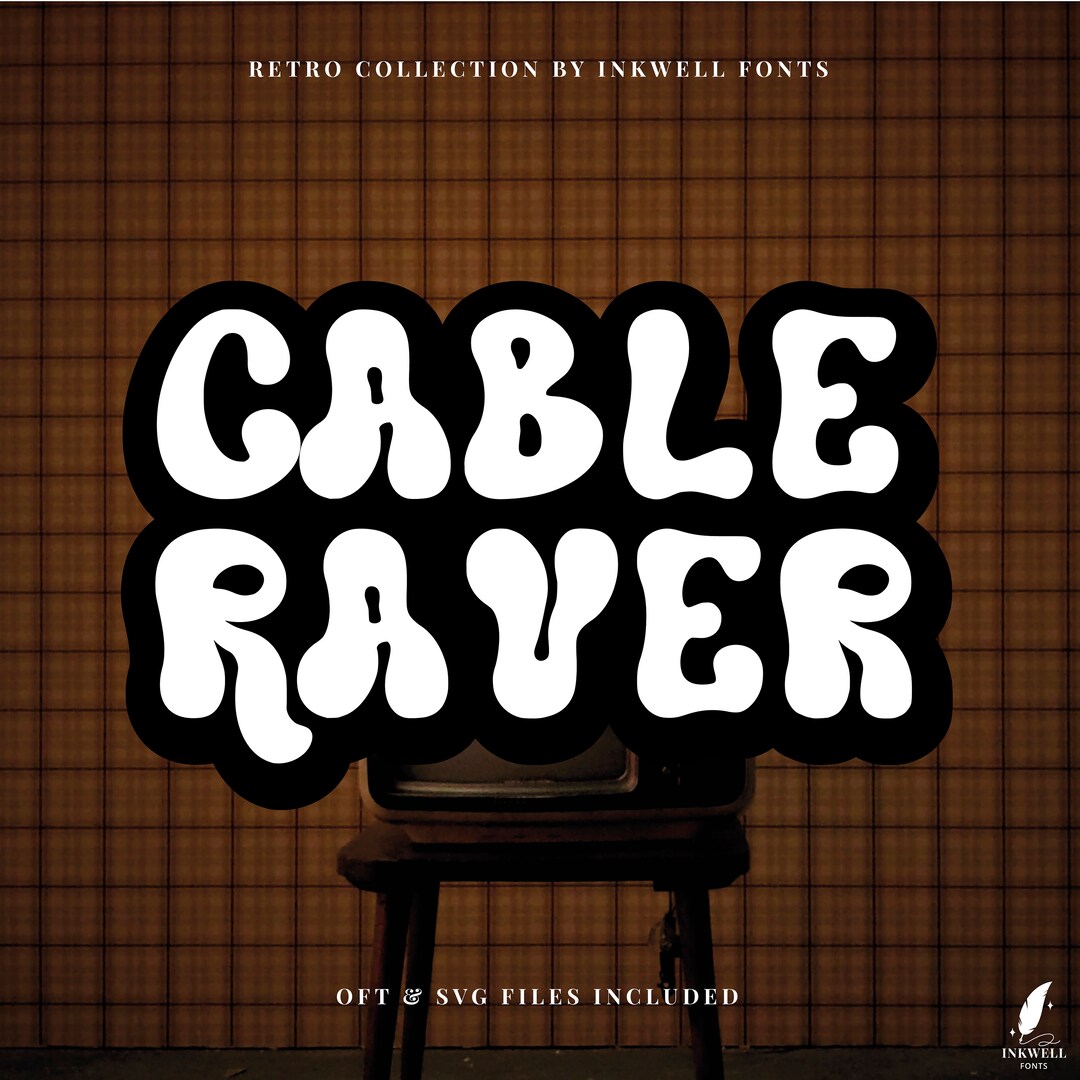 Modern Retro Font Font Bundle Retro Font Groovy Font Etsy