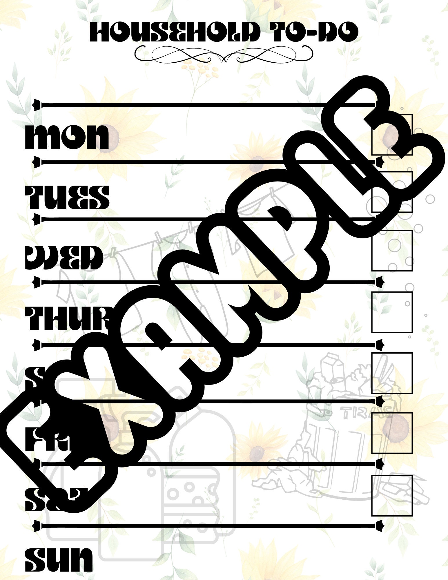 Printable Budget Planner Templates, Sunflower, Instant Download, Budget ...