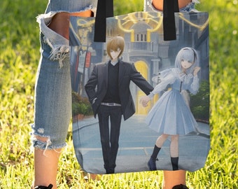 Anime Couple Tote Bag: Stylish Manga Art Gift