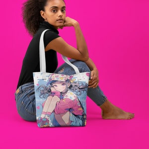 Retro Anime Einkaufstasche - Stilvoll und funktional - Ideal für Anime-Liebhaber!