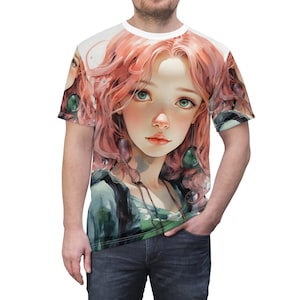 Trendy Streetwear T-Shirt showcasing a Cool Anime Girl in Japanese Style - Statement Piece for Anime Fans
