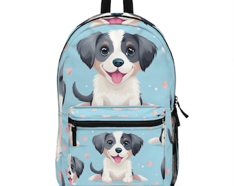 Cute Dog Backpack for School | Puppy Bookbag | Animal Backpack | Gift for Dog Lovers Kids Teens Girls