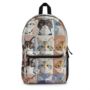 Cute and Quirky Cat Backpack - A Must-Have for Cat Lovers! Purrfect Gift!