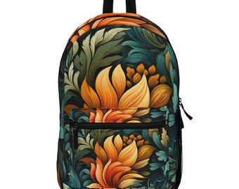 Vintage-Inspired Botanical Backpack for Cottagecore Lovers - Nature Beauty