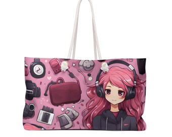 Kawaii Anime Girl Tote Bag: Manga Inspired Purse