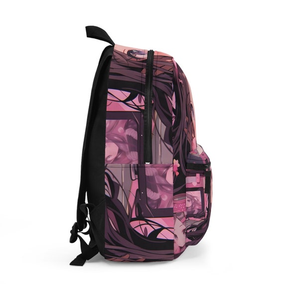 Cute Character Backpack with Pink and Black Design Sanrio My Melody Kuromi Mini Backpack – A Yellow Giraffe main image 2