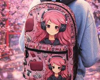 Anime Girl Backpack Kawaii Backpack Cute Anime School Bag Manga Backpack Otaku Bag Teen Backpack Gift Anime Lover Backpack