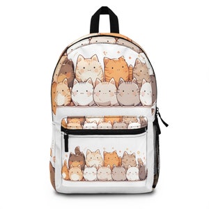 Cute Anime Cats Backpack - Colorful Kawaii Kitty School Bag