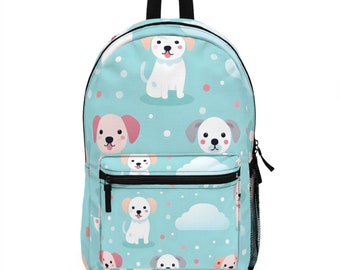 Puppy Print School Backpack: Dog Lover Gift