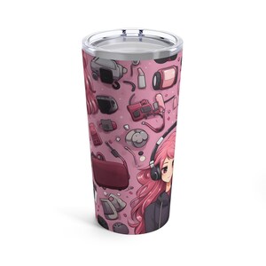 Trendy Anime Tumbler featuring a Chic Anime Girl Character - Stay hydrated in style