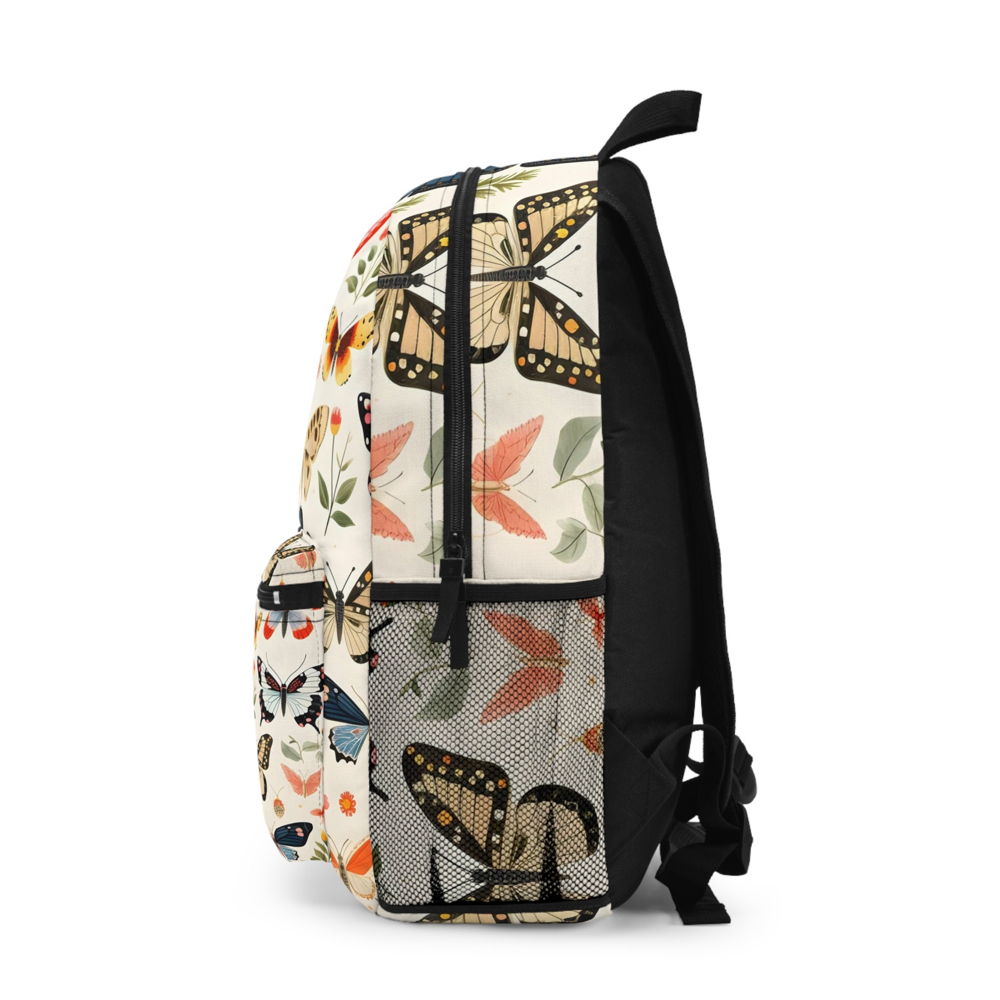 Brown Boho Peacock Dream Catcher Feather Pattern Print Premium Backpack