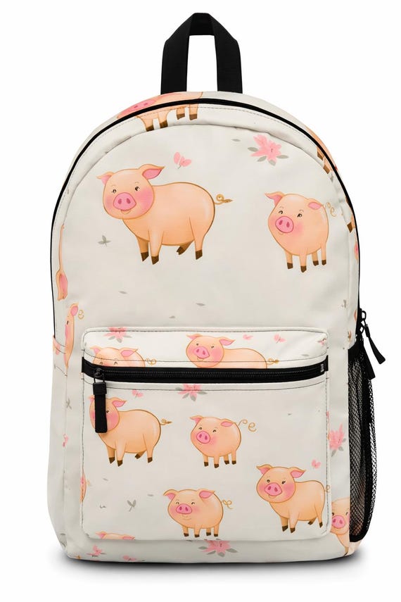 Cute Pig Backpack for School | Kawaii Pig Bookbag | Farm Animal 