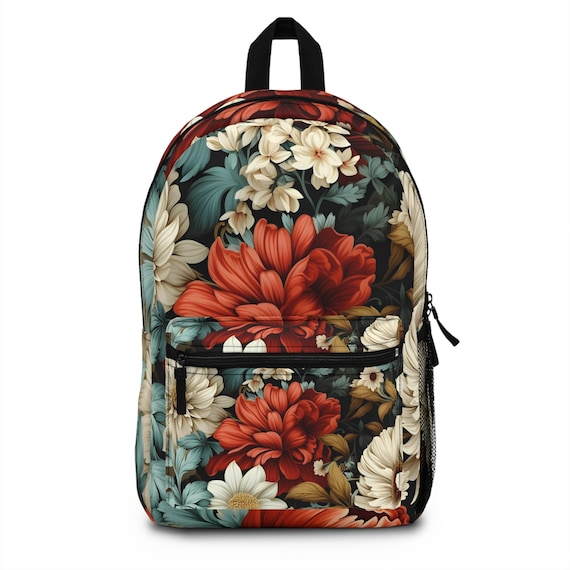 One-of-a-kind Floral Backpack: Stand Out in Style! - Etsy 