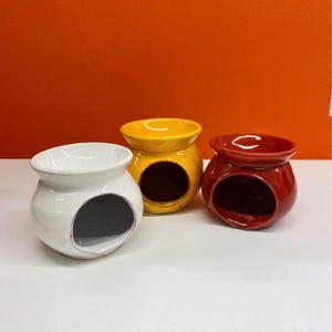 Handmade Ceramic Oil Burner – Aromatherapy Wax Melt Warmer – Essential Oil Diffuser