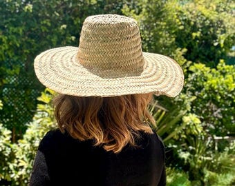 Sombrero marroquí de paja tejido a mano: diseño ético de hojas de palma