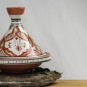 Small Handcrafted Moroccan Ceramic Tajine For Spices Cooking and Serving 100% Handmade Authentic Berber Arabian Cooking Tajine Gift Ideas