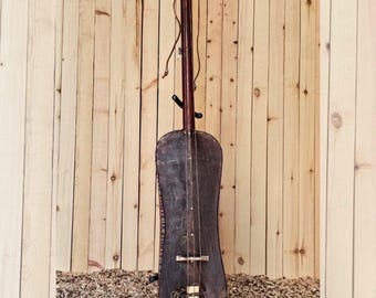 Moroccan Gnawa Guembri: Camel Leather & Willow Wood Sintir