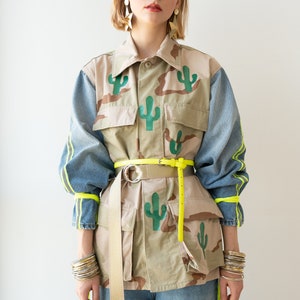 Upcycled denim sleeve jacket image 2