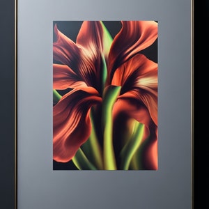 Large floral mural in the colors copper black | Living room | Wall poster | printable art | Luxury Artwork | bedroom