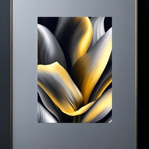 Abstract large mural in colors gold silver black | Living room | Wall poster | printable art | Luxury artwork