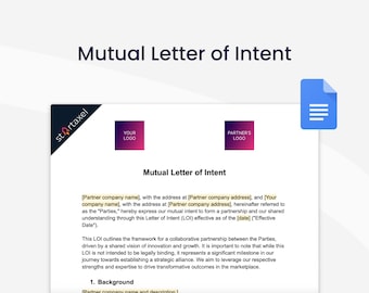 Mutual Letter of Intent Template