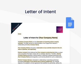 Letter of Intent Template