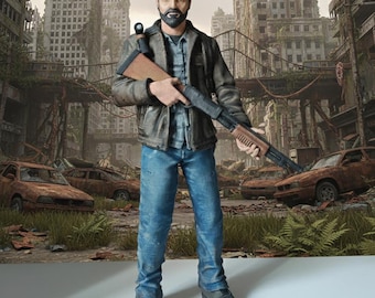 Figura di Joel Miller stampata in 3D fatta a mano - The Last of Us Collectible (23 cm)