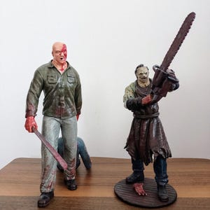 Leatherface & Jason Voorhees 3D Printed Action Figures Set – Halloween Horror Collectibles – Handmade Scary Movie Duo