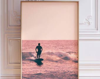 Surf Poster, Beachy Room Decor, Meet Me at the Beach, Polaroid Print, Vintage Surf Poster, Surfboard Wall Art, Beachy Wall Art, Surf Posters