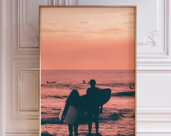 Surf Poster, Beachy Room Decor, Meet Me at the Beach, Polaroid Print, Vintage Surf Poster, Surfboard Wall Art, Surf Posters, Surf Posters