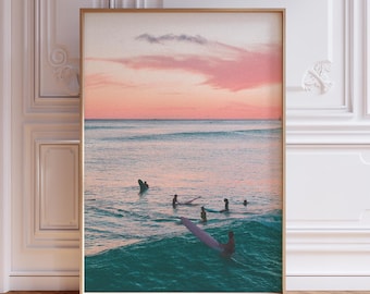 Surf Poster, Beachy Room Decor, Meet Me at the Beach, Polaroid Print, Vintage Surf Poster, Surfboard Wall Art, Beachy Prints,Beachy Wall Art