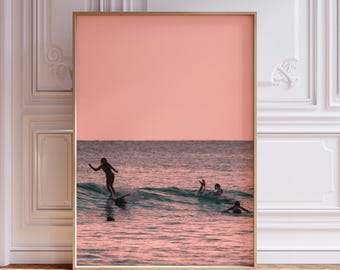 Surfboard Wall Art, Beach Poster, Polaroid Print, Vintage Surf Poster, Beachy Wall Art, Surf Wall Art, Beachy Room Decor, Surf Poster