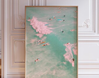Surf Poster, Beachy Room Decor, Surfing Poster, Surf Posters, Surf Wall Art, Surfboard Art, Meet Me at the Beach,Beachy Prints,Coastal Decor