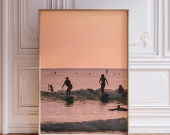 Surf Poster, Beachy Room Decor, Meet Me at the Beach, Surf Posters, Surf Wall Art, Vintage Surf Poster, Beachy Wall Art, Surfboard Art