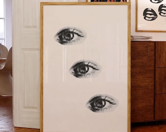 Photo Collage Poster, Newspaper Print, Aesthetic Posters, Vogue Wall Art, Pop Culture Wall Art, Abstract Woman Face, Bauhaus, Vogue Poster