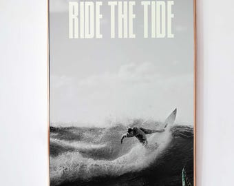 Surf Wall Art, Beach House Poster, Surfing Poster, Surfboard Art, Meet Me at the Beach, Vintage Surf Poster, Surfboard Wall Art,Surf Posters